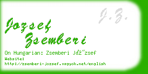 jozsef zsemberi business card